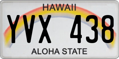 HI license plate YVX438