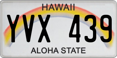 HI license plate YVX439