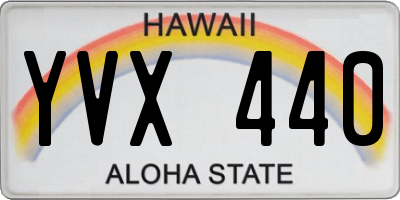 HI license plate YVX440