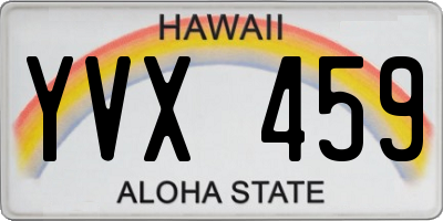 HI license plate YVX459