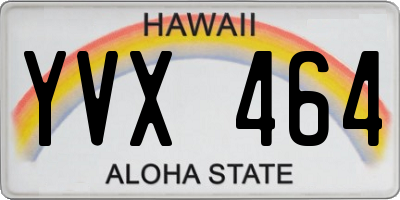 HI license plate YVX464