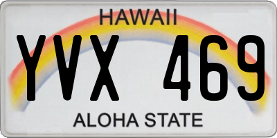 HI license plate YVX469