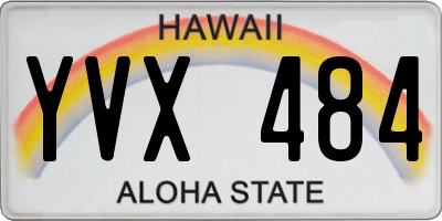 HI license plate YVX484