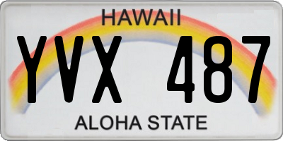 HI license plate YVX487