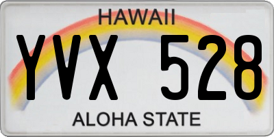 HI license plate YVX528