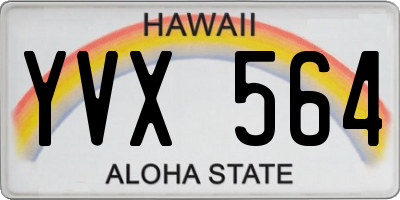 HI license plate YVX564