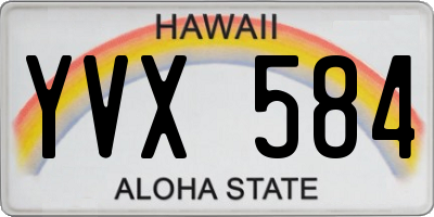 HI license plate YVX584