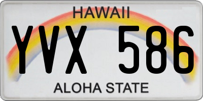 HI license plate YVX586