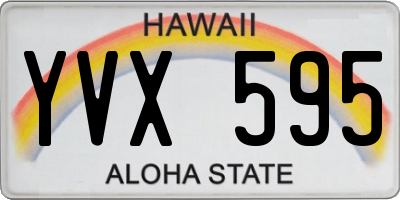 HI license plate YVX595