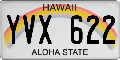 HI license plate YVX622