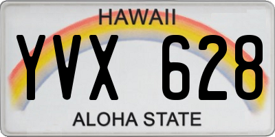 HI license plate YVX628