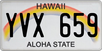 HI license plate YVX659