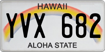 HI license plate YVX682