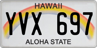 HI license plate YVX697