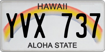 HI license plate YVX737
