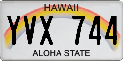 HI license plate YVX744