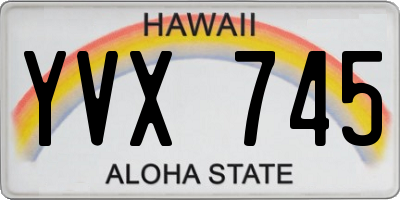 HI license plate YVX745