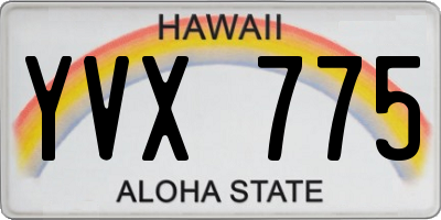 HI license plate YVX775