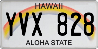 HI license plate YVX828