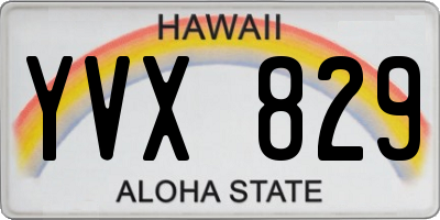 HI license plate YVX829