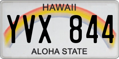 HI license plate YVX844
