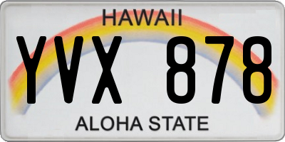 HI license plate YVX878