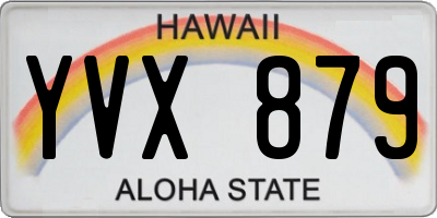 HI license plate YVX879
