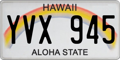 HI license plate YVX945