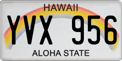HI license plate YVX956