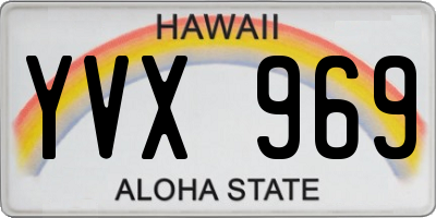 HI license plate YVX969
