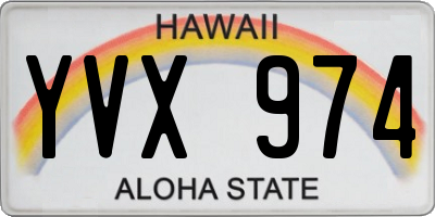 HI license plate YVX974