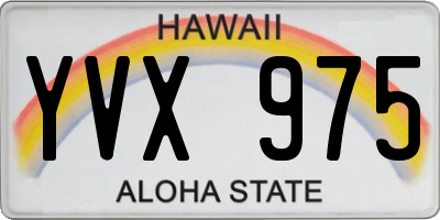 HI license plate YVX975
