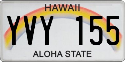 HI license plate YVY155