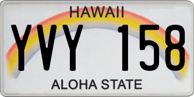 HI license plate YVY158