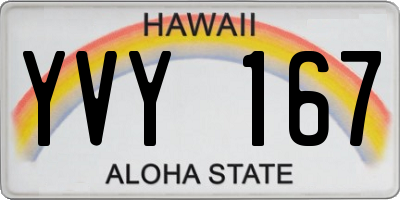 HI license plate YVY167