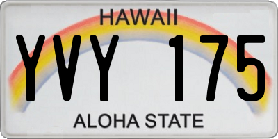 HI license plate YVY175