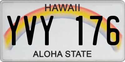 HI license plate YVY176