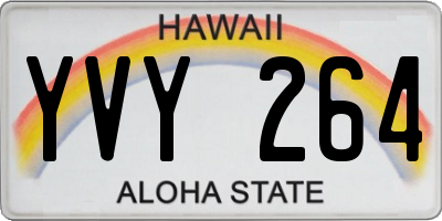 HI license plate YVY264
