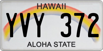 HI license plate YVY372
