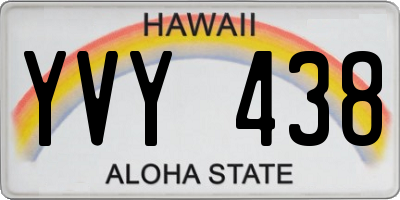 HI license plate YVY438