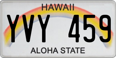 HI license plate YVY459