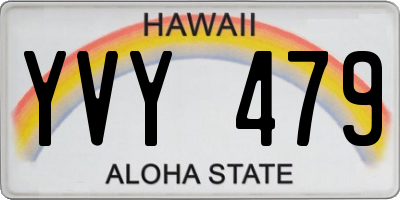 HI license plate YVY479