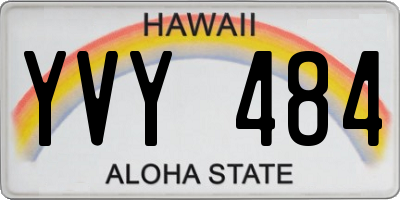 HI license plate YVY484