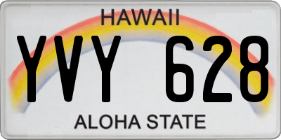 HI license plate YVY628