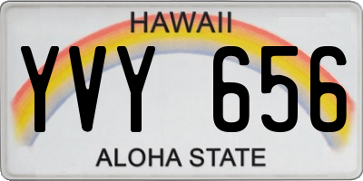 HI license plate YVY656