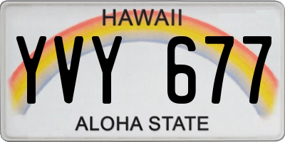 HI license plate YVY677