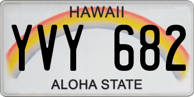 HI license plate YVY682
