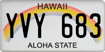 HI license plate YVY683
