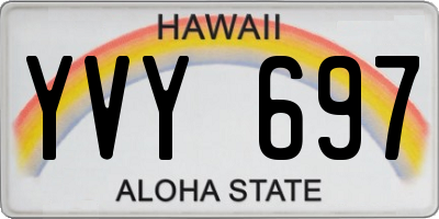 HI license plate YVY697