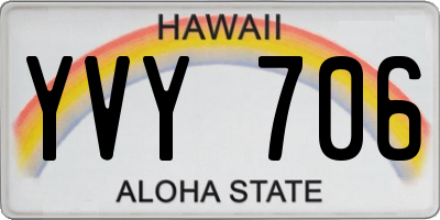 HI license plate YVY706